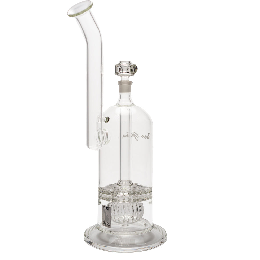Pure Glass 18" 110mm Torus XL (2 Disc w/ Ball Perc) Trumpet Bubbler Female19mm